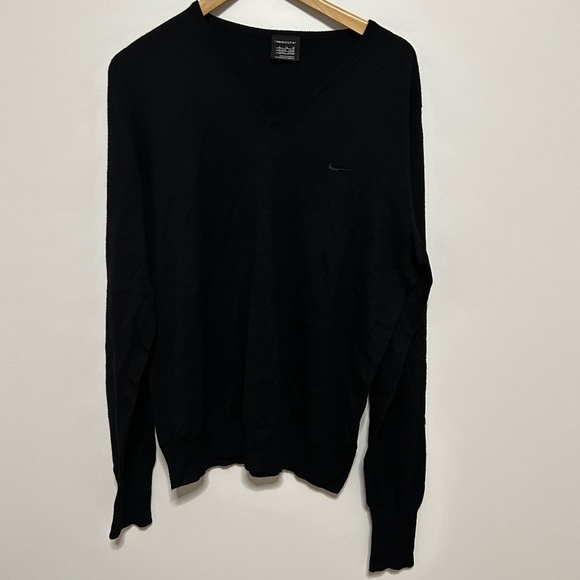 Nike Golf Men’s XL Black lightweight Sweater Sport Soft Wool Blend Layering Work - Picture 3 of 12